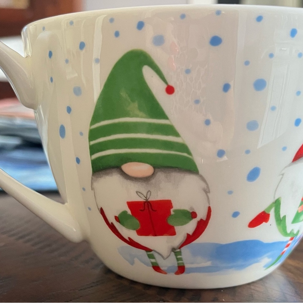 Festive Gnome Mug with Green Hat